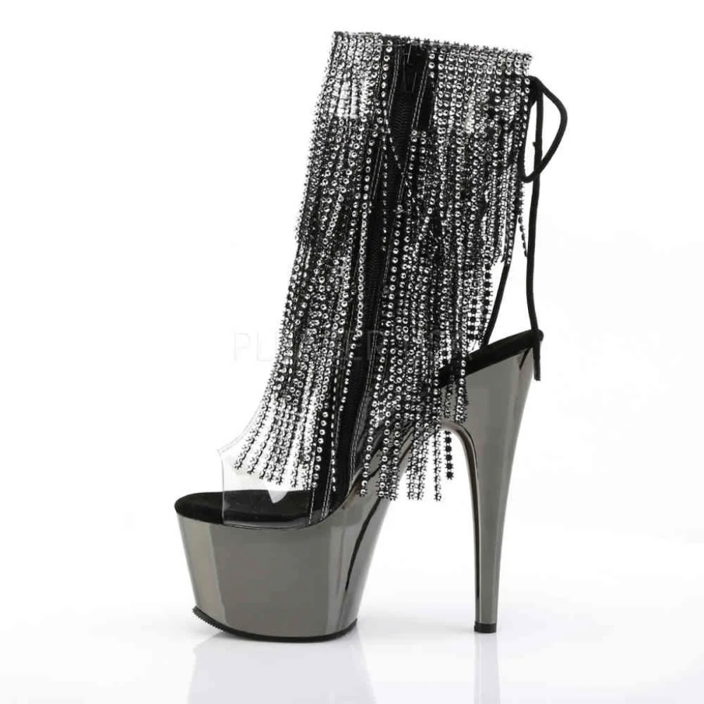 Pleaser Fringe Ankle Boots